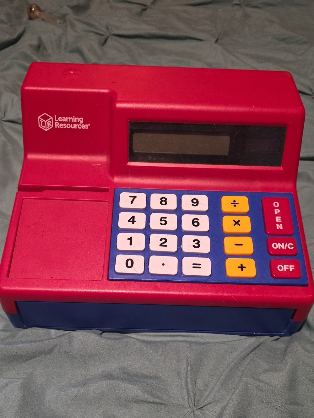 Red and Blue Kids Calculator Cash Register